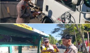 Polres Polman Bagikan Bendera Merah Putih Jelang HUT RI ke-80